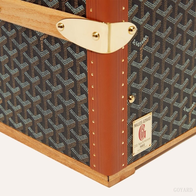 Goyard COURRIER TRUNK Black / Brown | VBNI2068