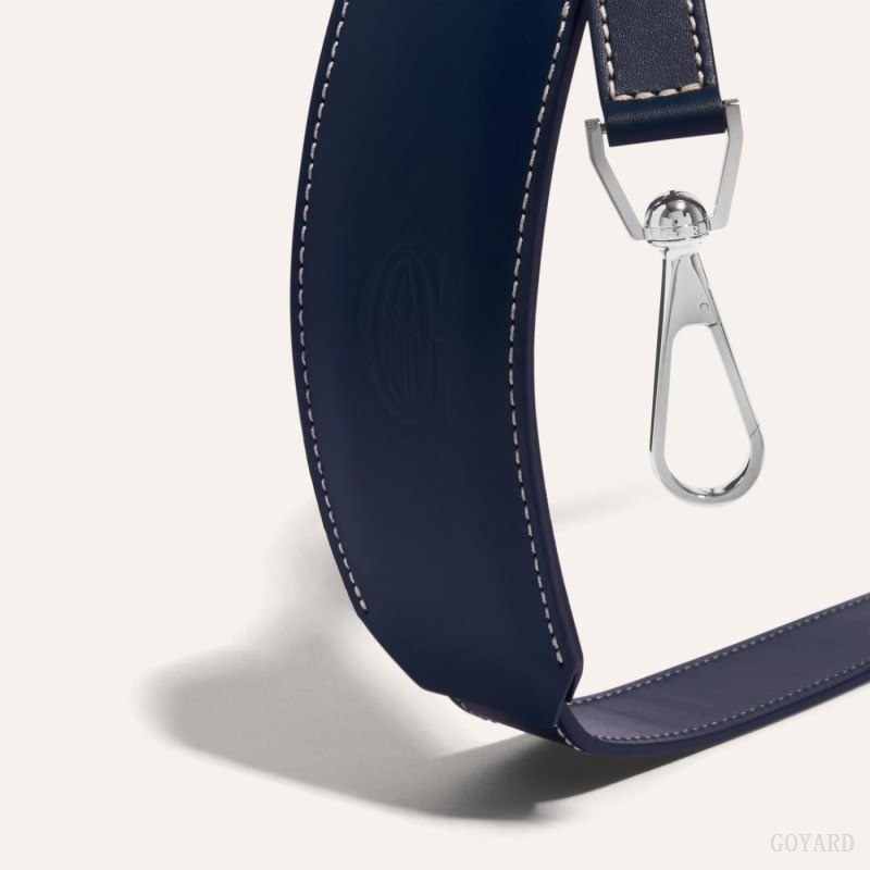 Goyard CUIR MM STRAP Navy Blue | ZHQR8782