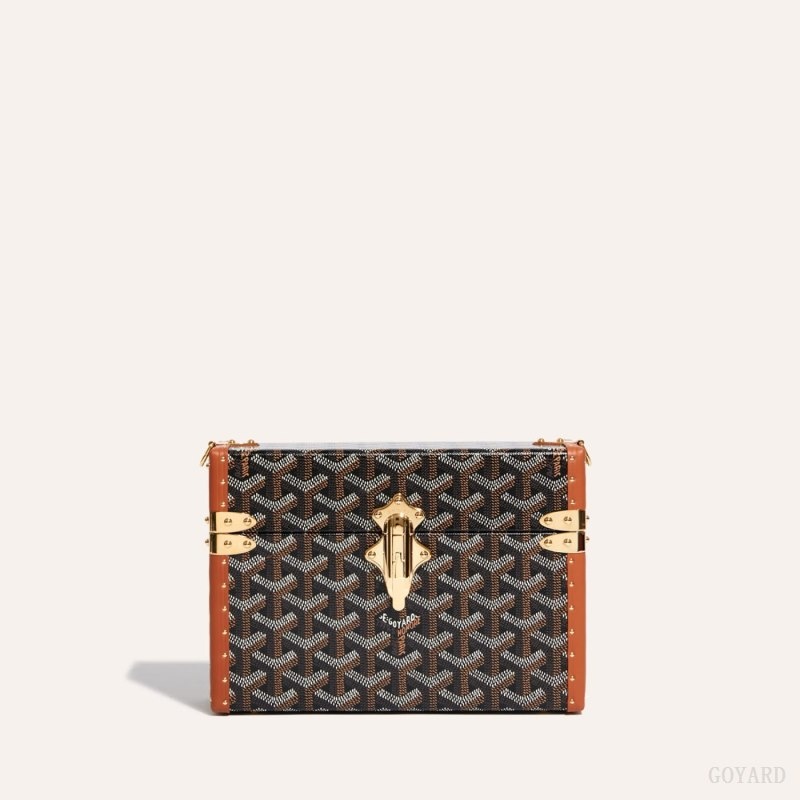 Goyard Cassette Trunk Bag Black / Brown | TDGJ3949