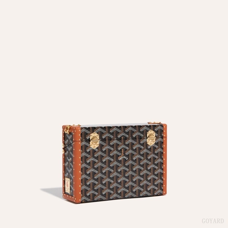 Goyard Cassette Trunk Bag Black / Brown | TDGJ3949