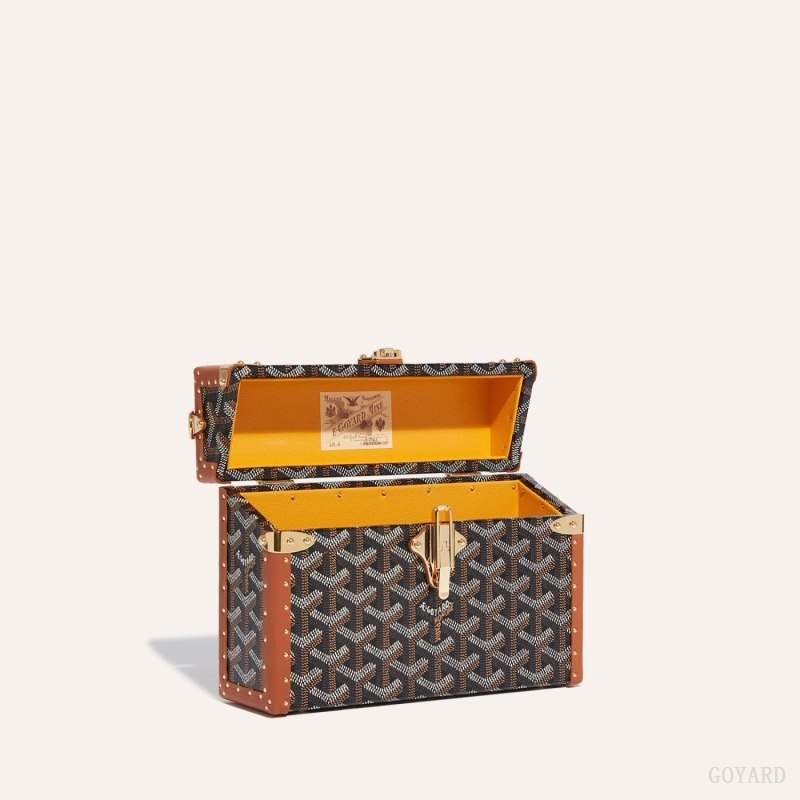 Goyard Cassette Trunk Bag Black / Brown | TDGJ3949