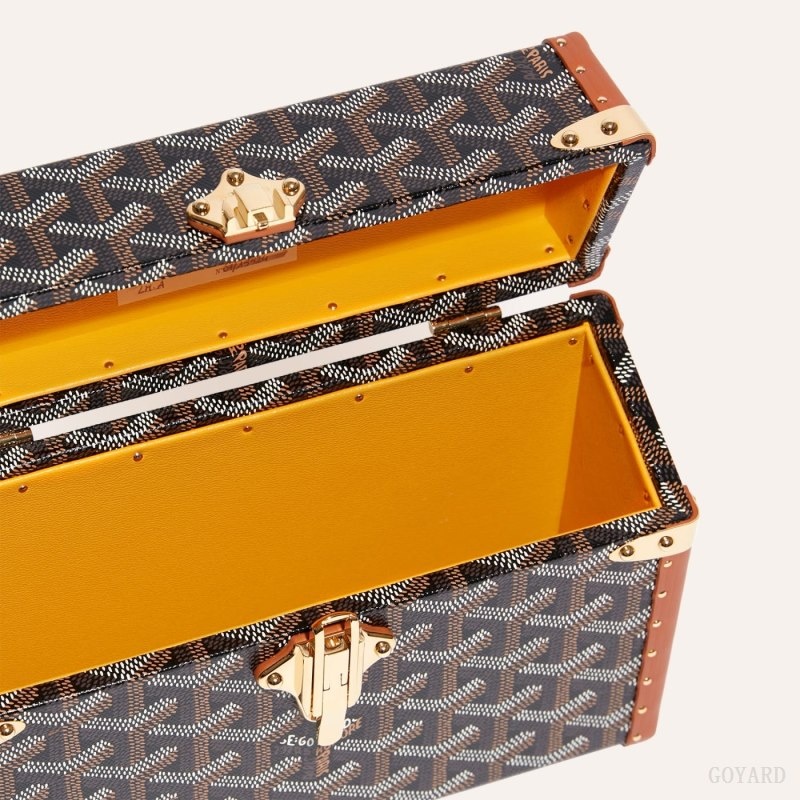 Goyard Cassette Trunk Bag Black / Brown | TDGJ3949