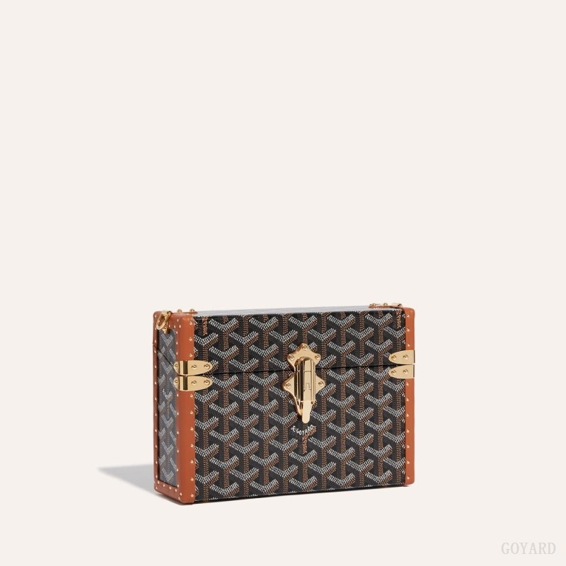 Goyard Cassette Trunk Bag Black / Brown | TDGJ3949