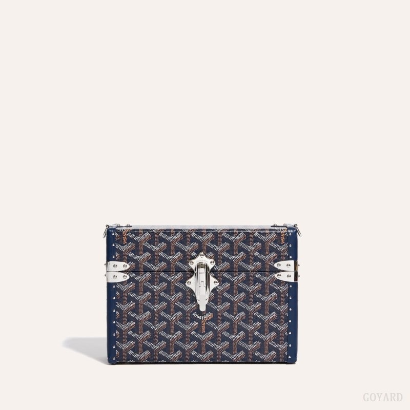 Goyard Cassette Trunk Bag Navy Blue | NNBD8726