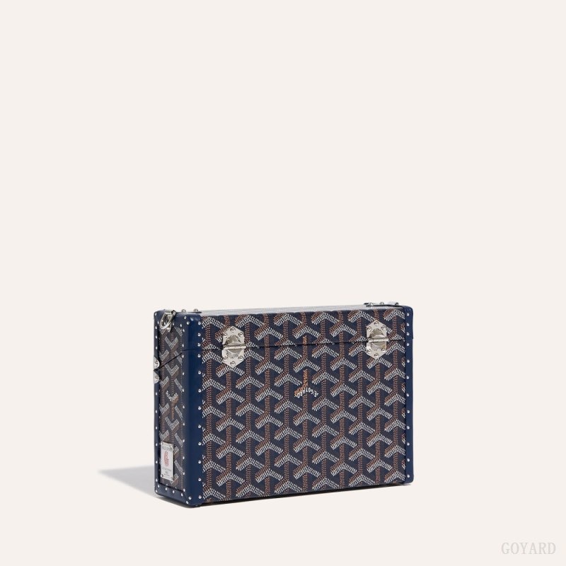 Goyard Cassette Trunk Bag Navy Blue | NNBD8726