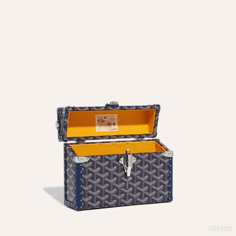 Goyard Cassette Trunk Bag Navy Blue | NNBD8726