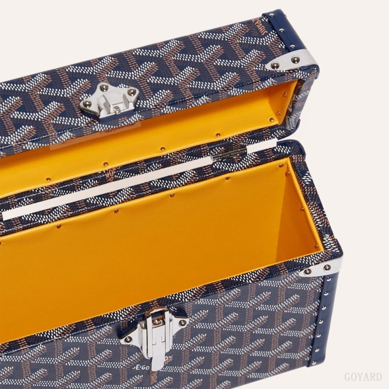 Goyard Cassette Trunk Bag Navy Blue | NNBD8726