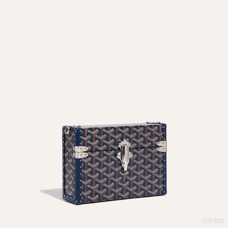 Goyard Cassette Trunk Bag Navy Blue | NNBD8726