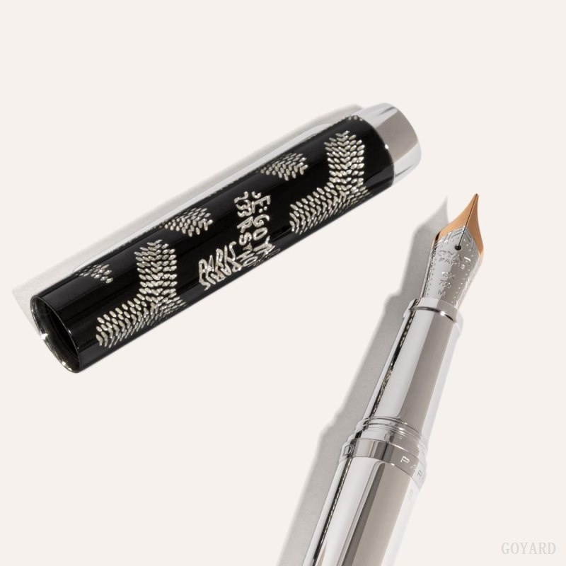 Goyard Clamecy Fountain Pen Black | QLVR5025