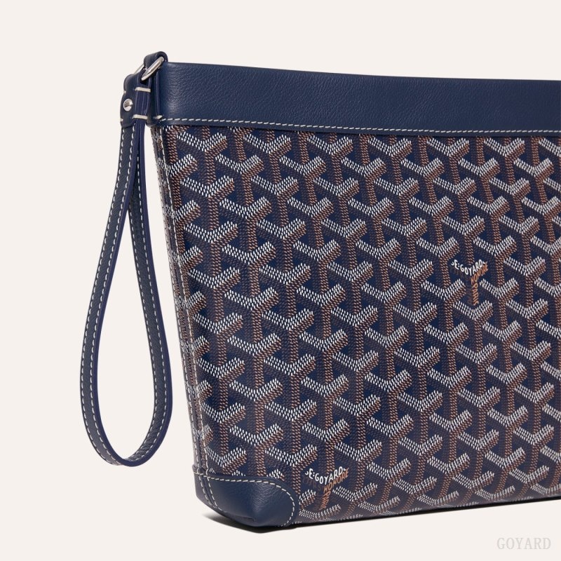 Goyard Conti pouch Navy Blue | ZDHH8049