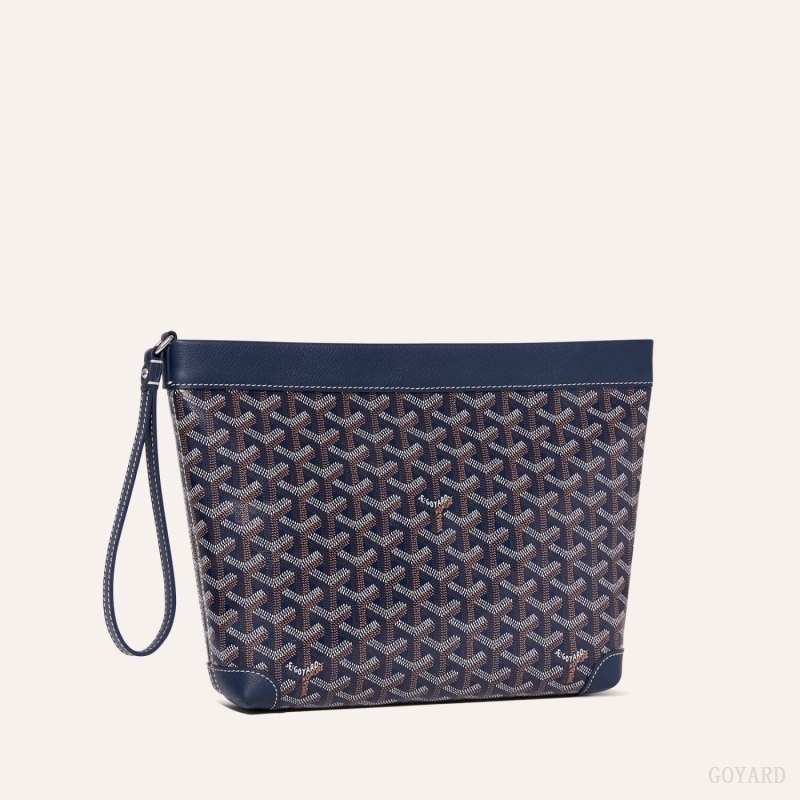 Goyard Conti pouch Navy Blue | ZDHH8049