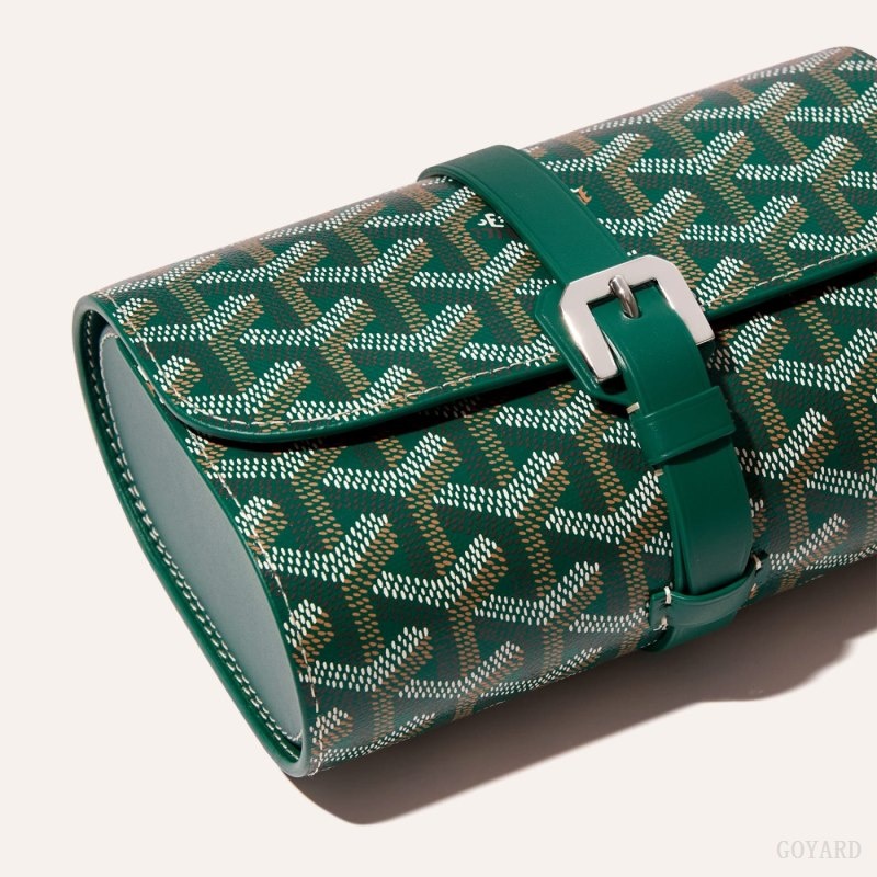 Goyard DOUBLE TRAVEL WATCH CASE Green | DIIG2904