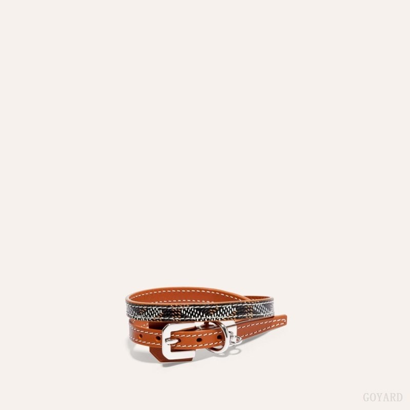 Goyard EDMOND BRACELET Black / Brown | YQWZ8801