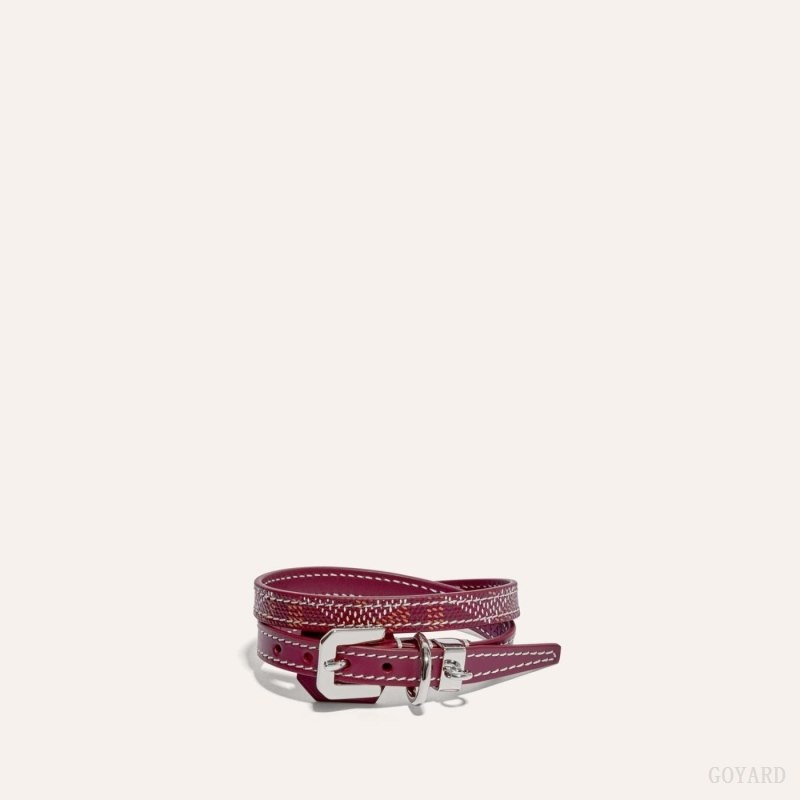 Goyard EDMOND BRACELET Burgundy | RDJQ3204