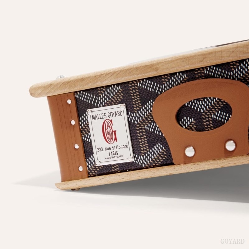 Goyard EDMOND DOUBLE BOWL Black / Brown | WYSV5121