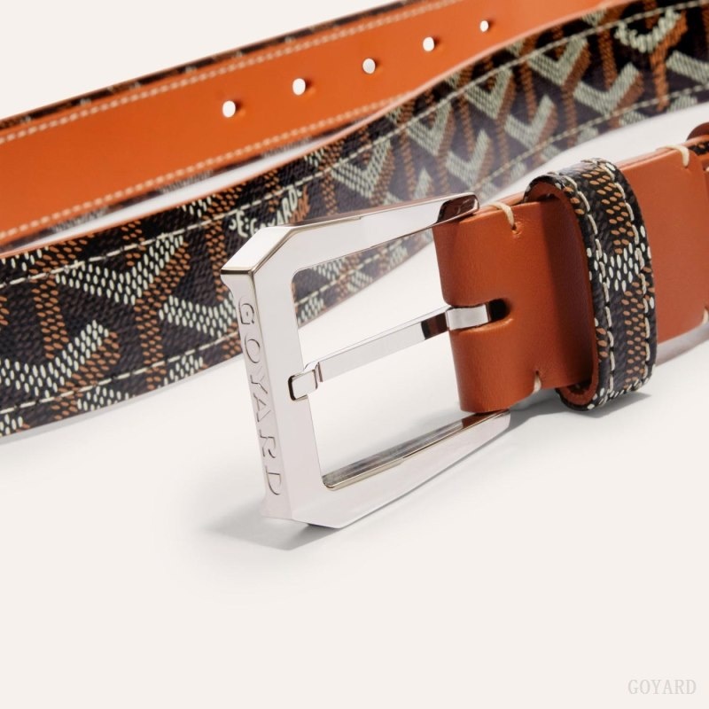 Goyard FREGATE BELT Black / Brown | TBGY3736