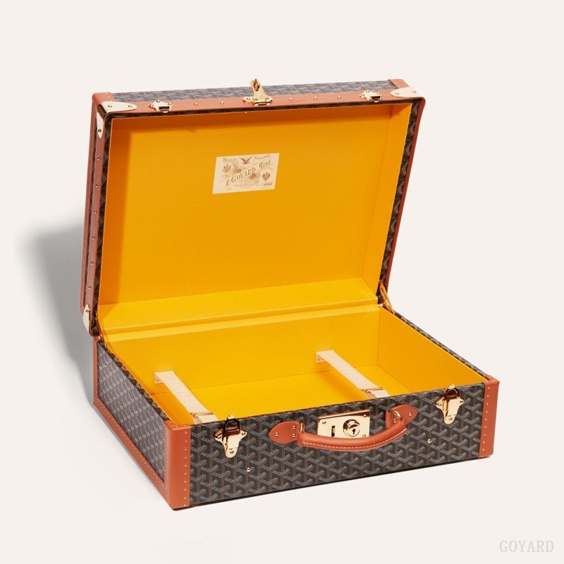 Goyard GRAND HÔTEL 50 CASE Black / Brown | BUAT5144