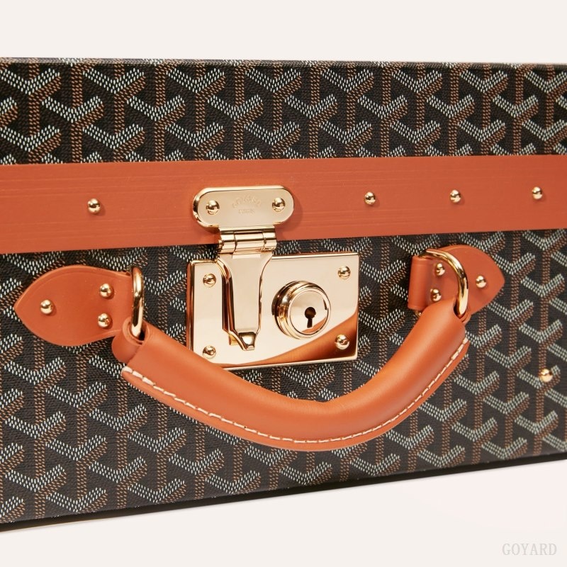 Goyard GRAND HÔTEL 50 CASE Black / Brown | BUAT5144