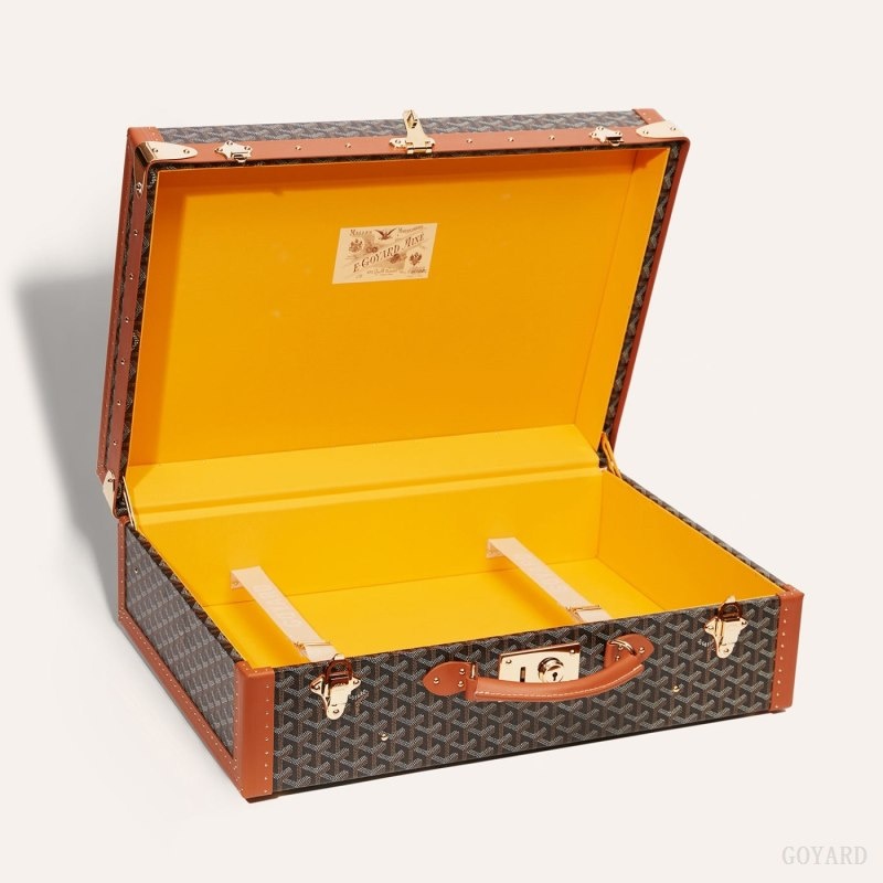 Goyard GRAND HÔTEL 55 CASE Black / Brown | ZBCT2173