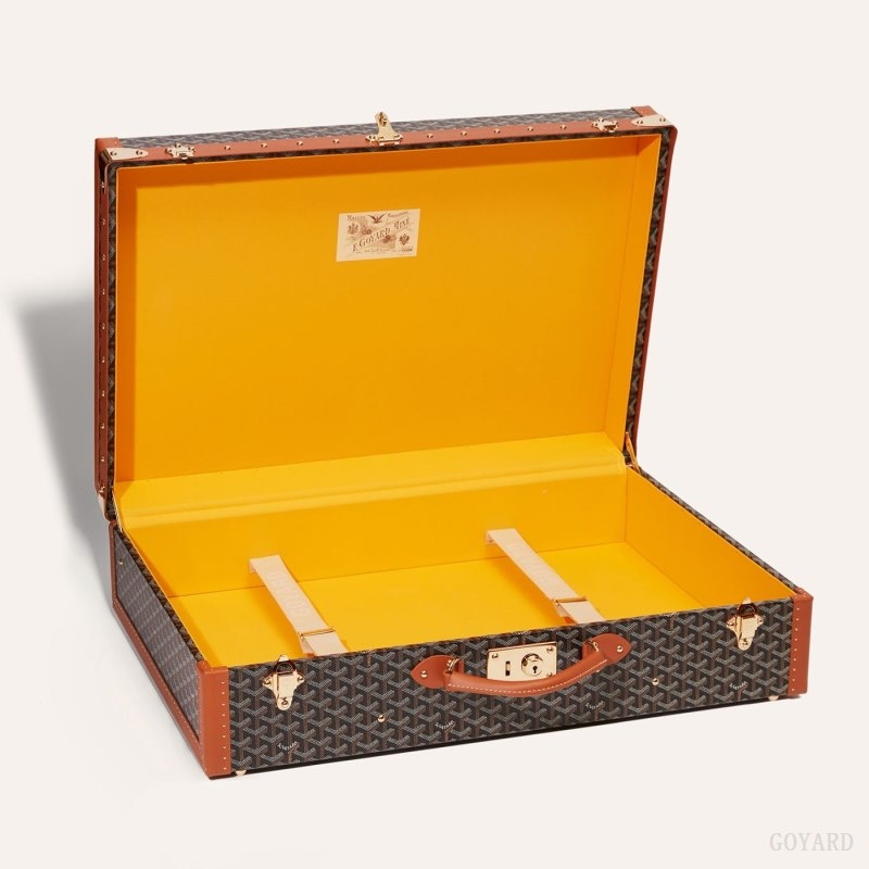 Goyard GRAND HÔTEL 70 CASE Black / Brown | SDUA1622