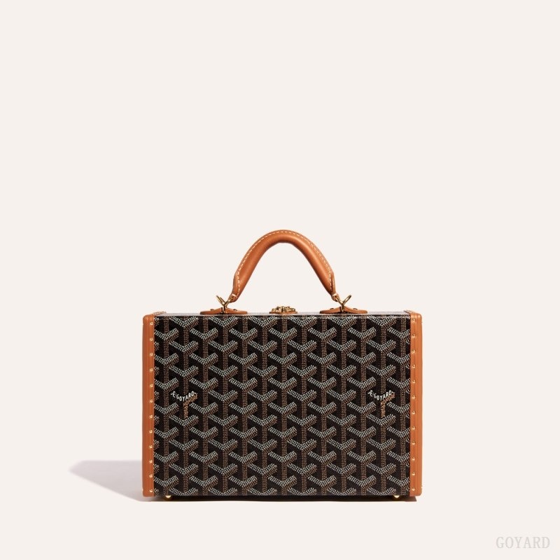 Goyard Grand Hôtel Trunk Bag Black / Brown | ZVFM9774