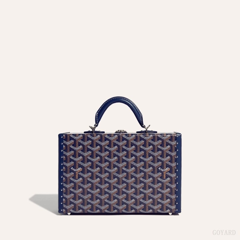 Goyard Grand Hôtel Trunk Bag Navy Blue | YIFZ0086