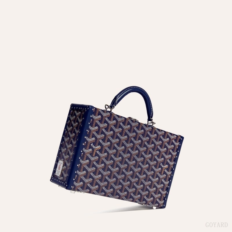 Goyard Grand Hôtel Trunk Bag Navy Blue | YIFZ0086