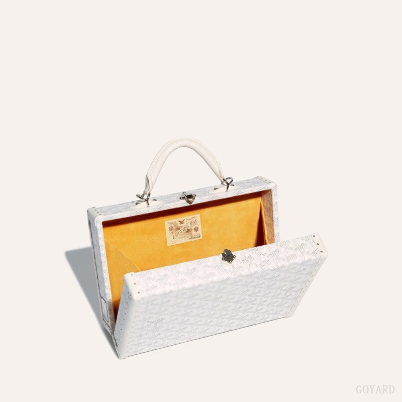 Goyard Grand Hôtel Trunk Bag White | EIHX3174