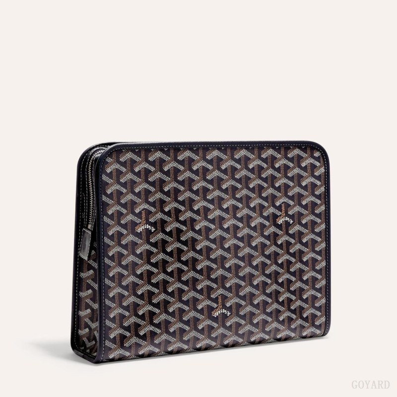 Goyard JOUVENCE GM TOILET BAG Navy Blue | EVCB7156