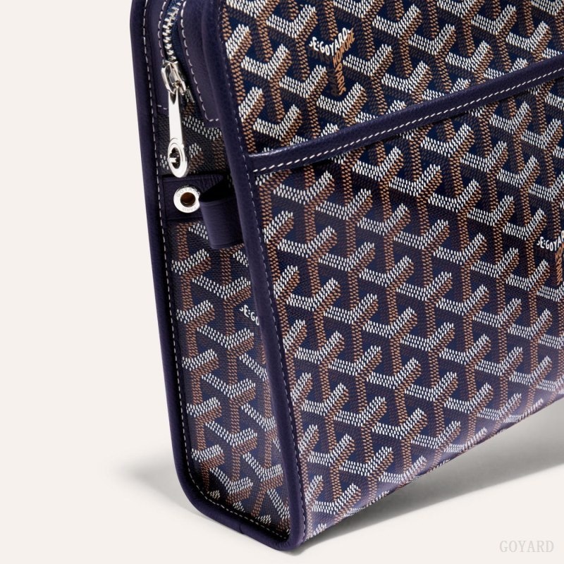 Goyard JOUVENCE GM TOILET BAG Navy Blue | EVCB7156