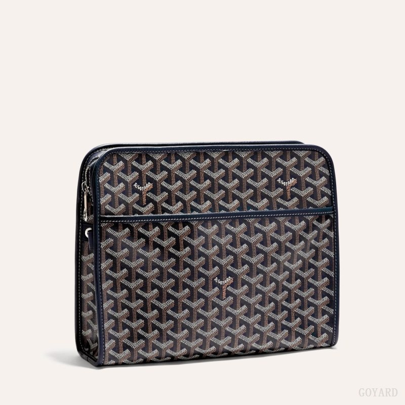 Goyard JOUVENCE GM TOILET BAG Navy Blue | EVCB7156