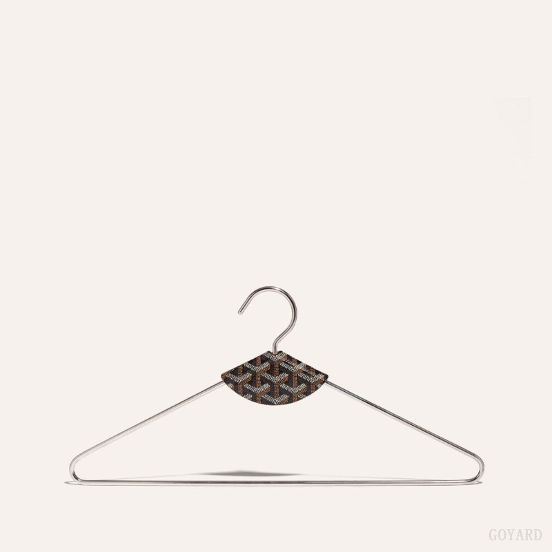 Goyard LIVRÉE PAIR OF HANGERS Black / Brown | CLRZ0077