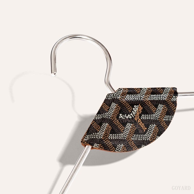 Goyard LIVRÉE PAIR OF HANGERS Black / Brown | CLRZ0077