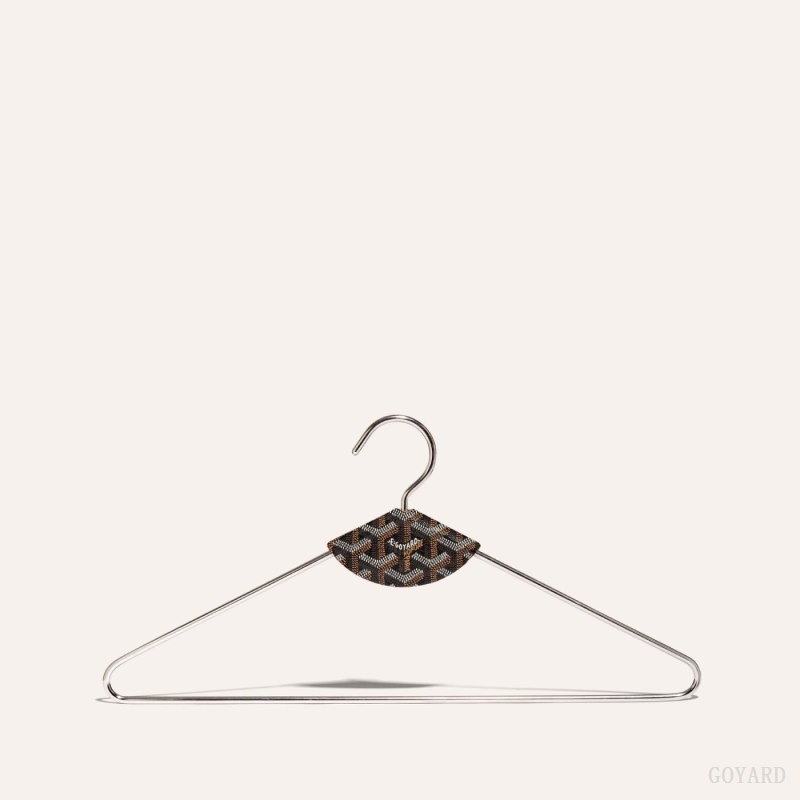 Goyard LIVRÉE PAIR OF HANGERS Black / Brown | CLRZ0077