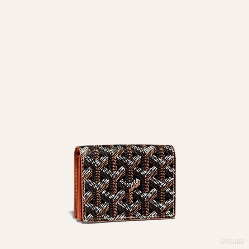 Goyard MALESHERBES CARD WALLET Black / Brown | UJDG9461