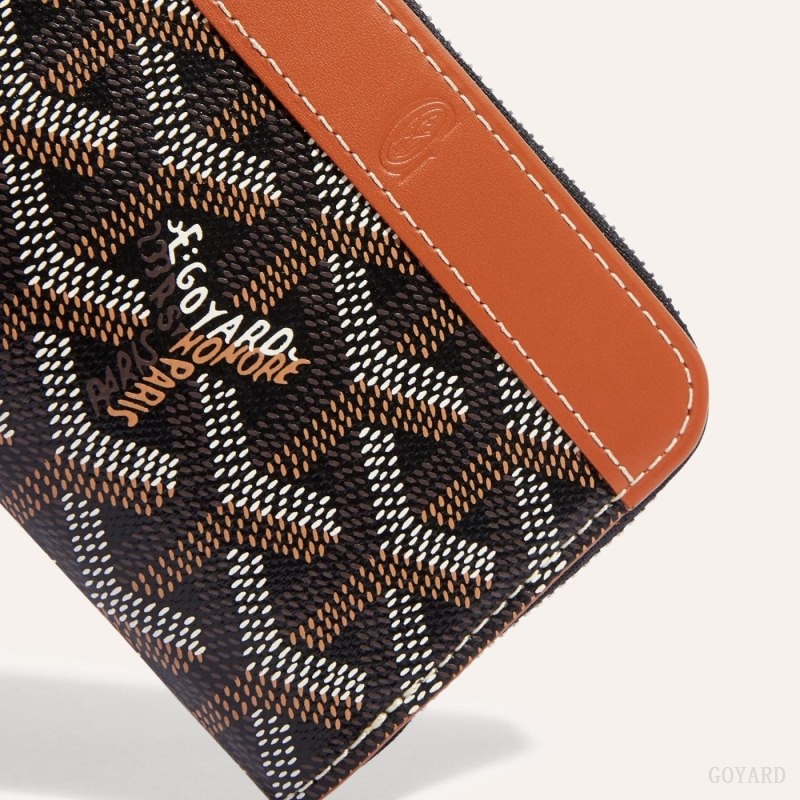 Goyard MATIGNON MINI WALLET Black / Brown | ECBC2754