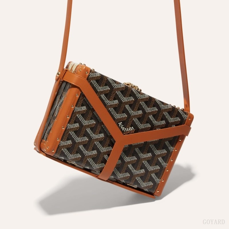 Goyard MINAUDIÈRE TRUNK BAG Black / Brown | WTDZ6023