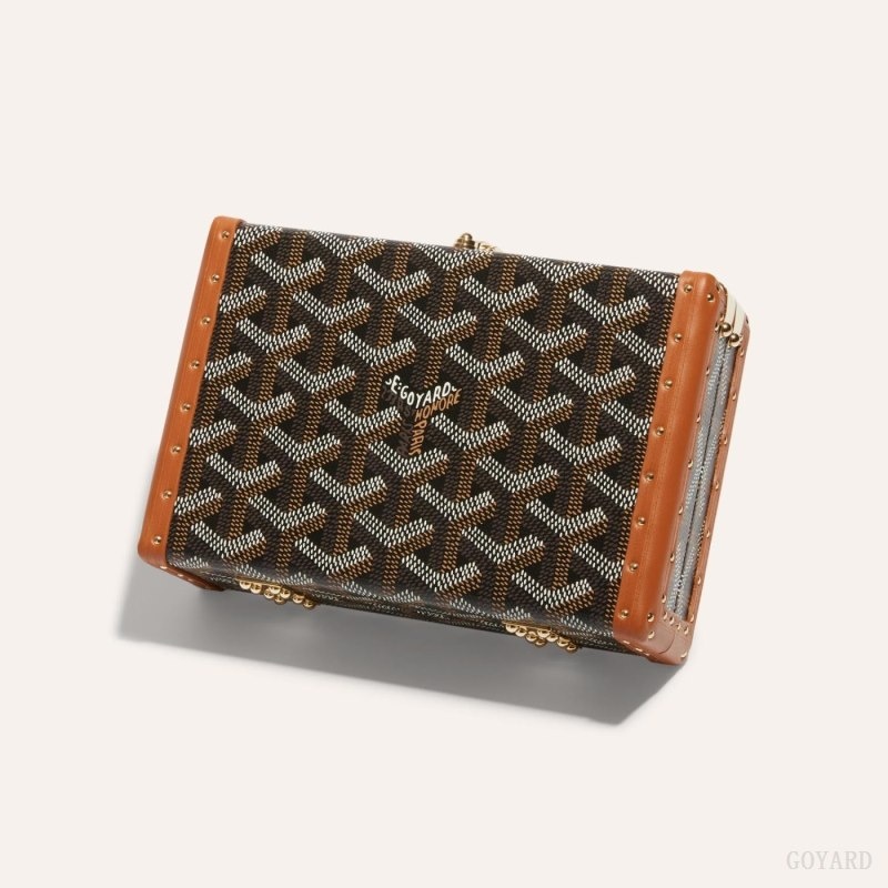 Goyard MINAUDIÈRE TRUNK BAG Black / Brown | WTDZ6023