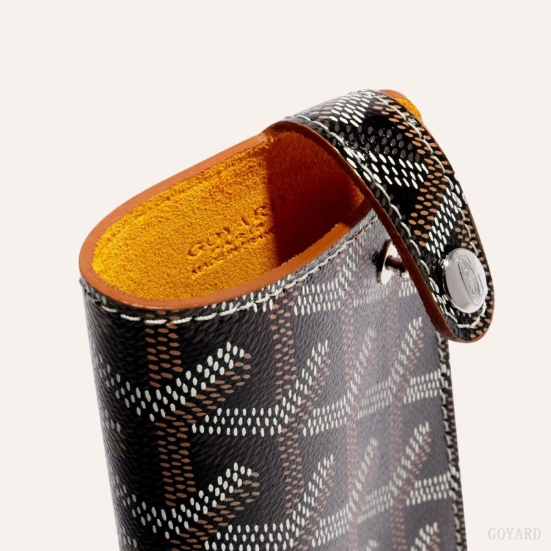 Goyard MONTMARTRE PM GLASSES CASE Black / Brown | CUAP1577