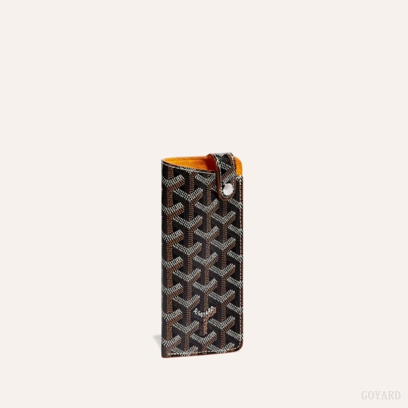 Goyard MONTMARTRE PM GLASSES CASE Black / Brown | CUAP1577