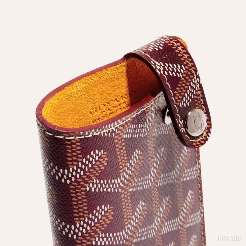 Goyard MONTMARTRE PM GLASSES CASE Burgundy | QOWB0898