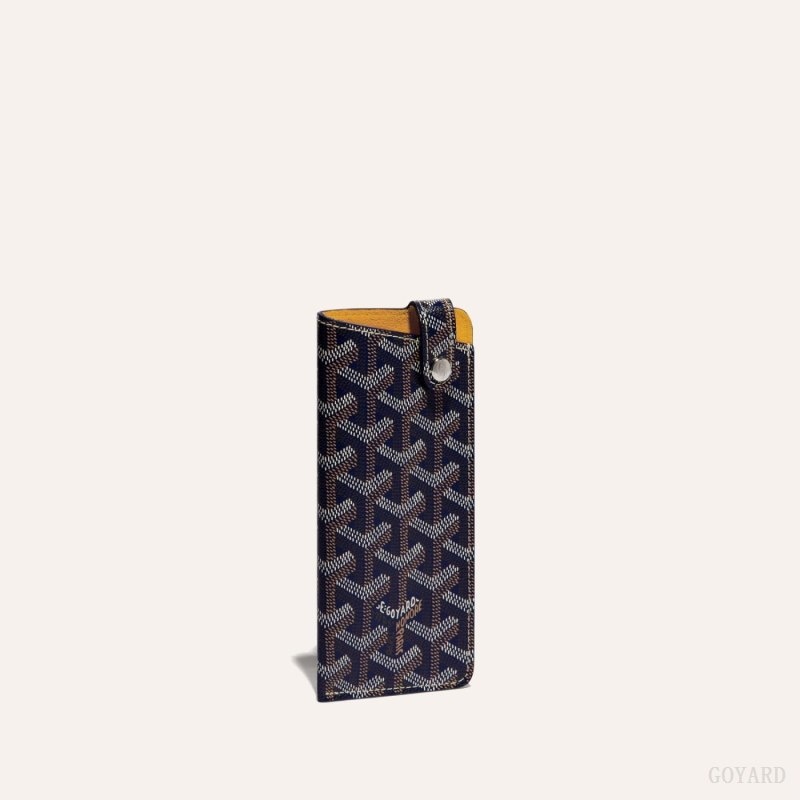 Goyard MONTMARTRE PM GLASSES CASE Navy Blue | WPBU5154