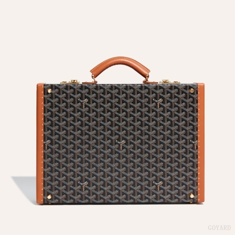 Goyard Manoir PM Document Case Black / Brown | ERYE0916