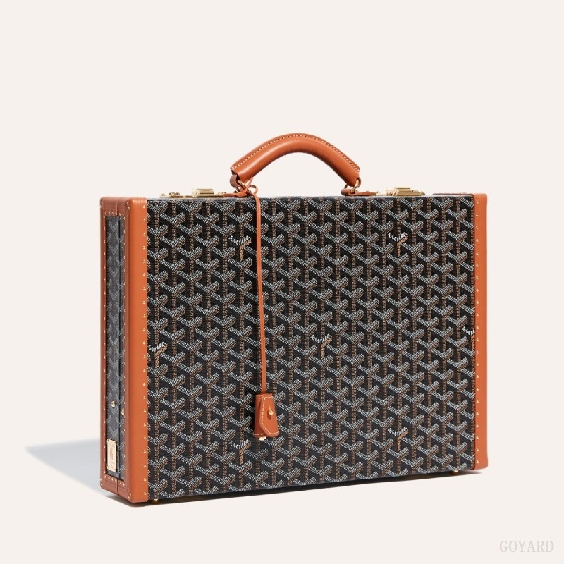 Goyard Manoir PM Document Case Black / Brown | ERYE0916