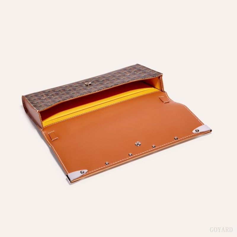 Goyard Monte-Carlo PM Clutch Black / Brown | LBTZ5424