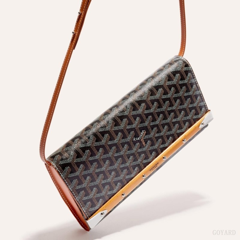 Goyard Monte-Carlo PM Clutch Black / Brown | LBTZ5424