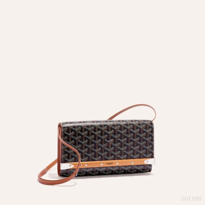 Goyard Monte-Carlo PM Clutch Black / Brown | LBTZ5424