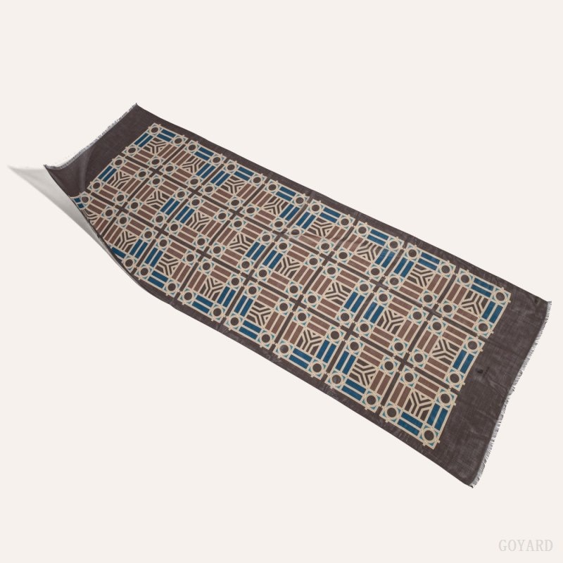 Goyard Muffler N°4 Grey / Beige | JKAW5377