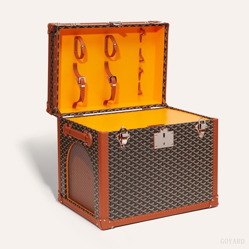 Goyard NICHE TRUNK Black / Brown | RCBB3680