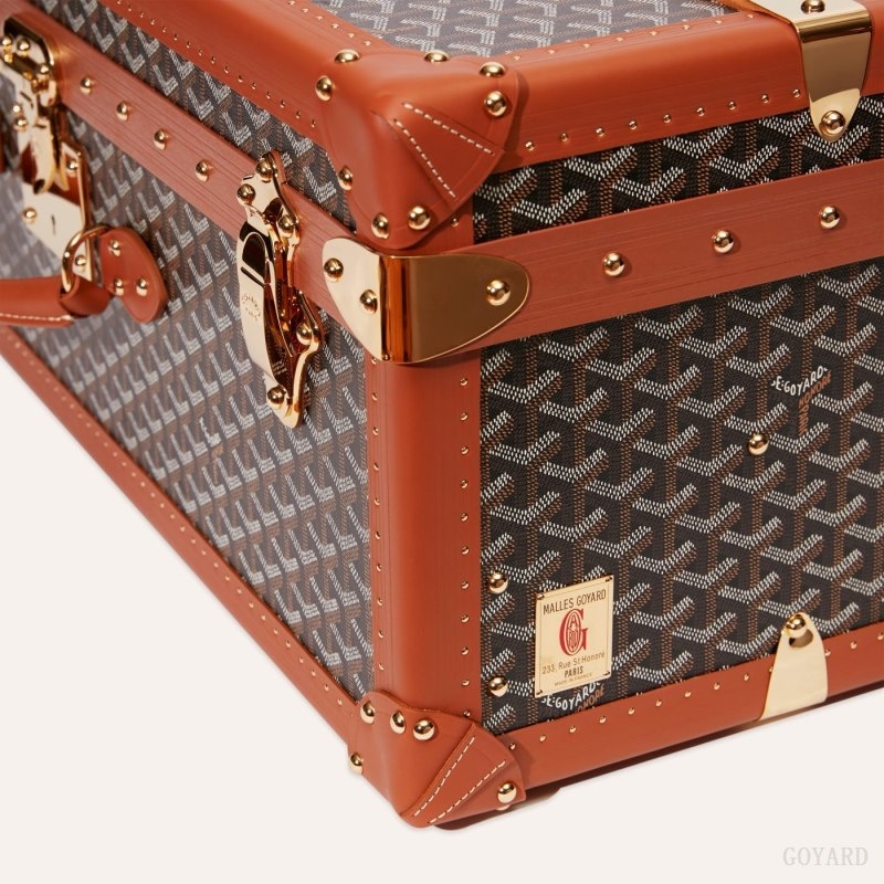 Goyard PALACE 70 SUITCASE Black / Brown | TUWN7902